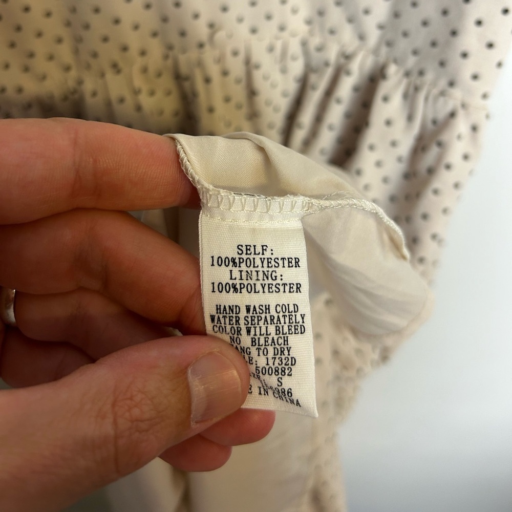 Anthropologie In February Cottage Prairie Milkmaid Polka Dot Midi Dress Feminine - Picture 10 of 11